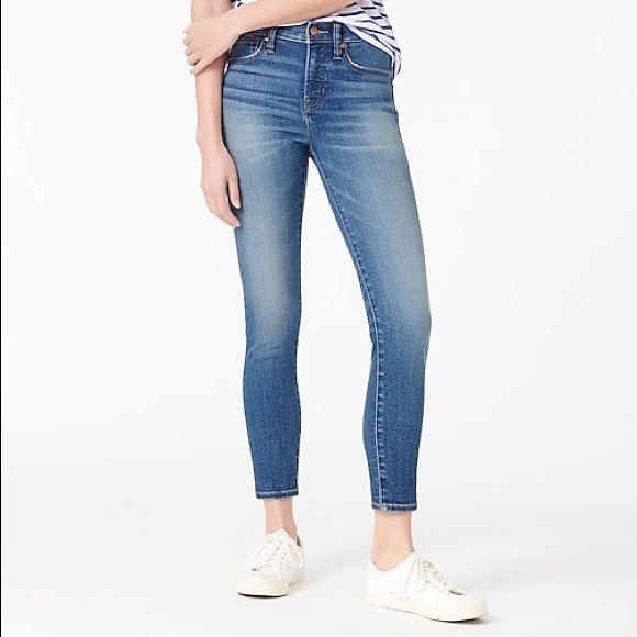 J. Crew 9" High-Rise Toothpick Skinny Jeans in Kent Wash Size 30